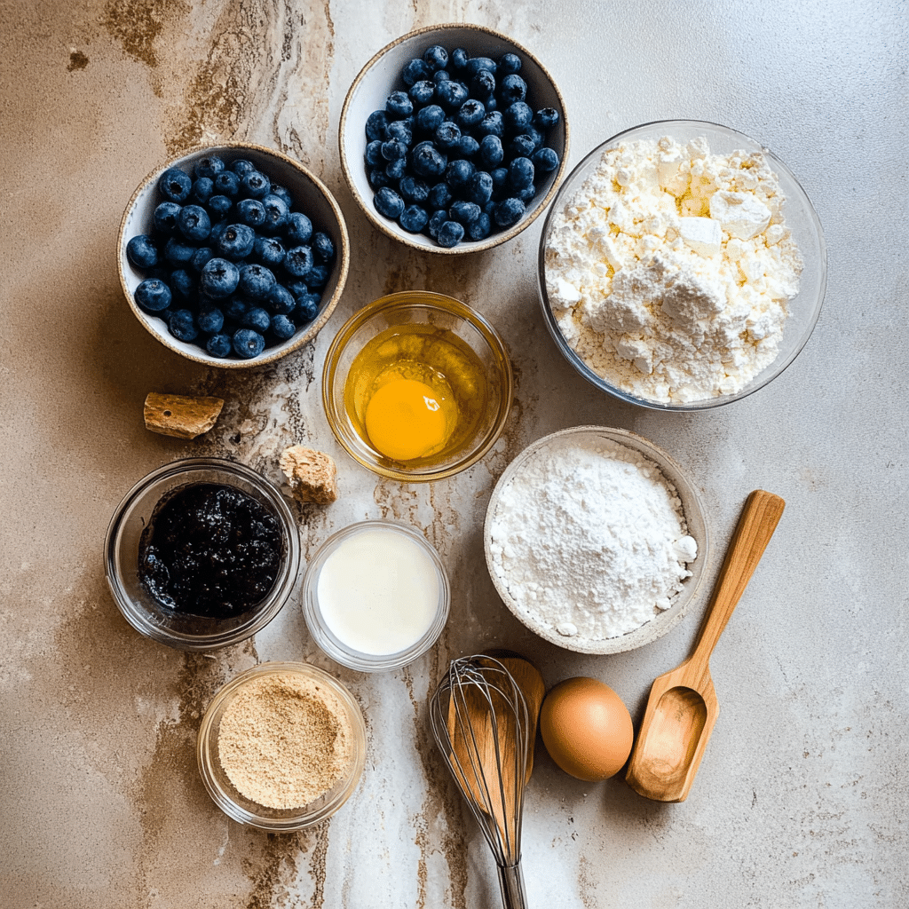 Cottage cheese blueberry muffins ingredients