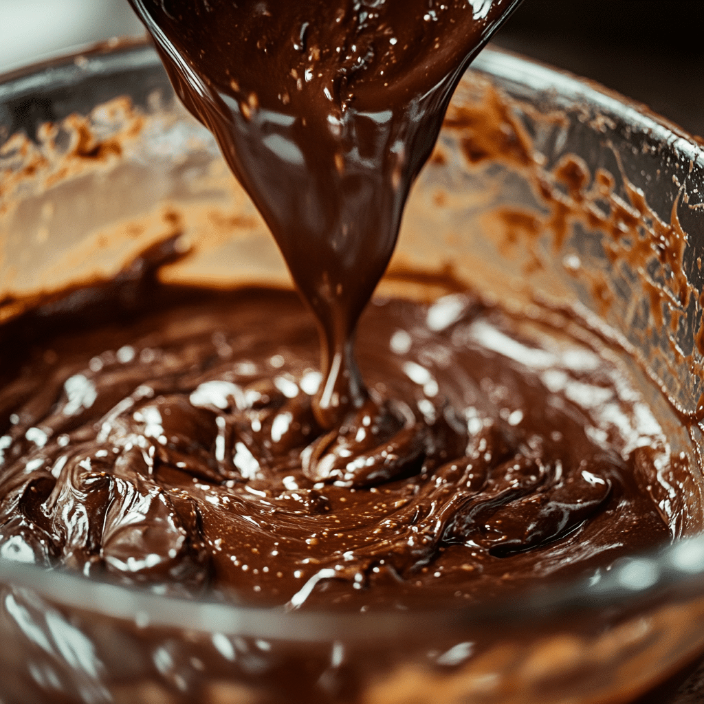 mixing sugar free brownie batter