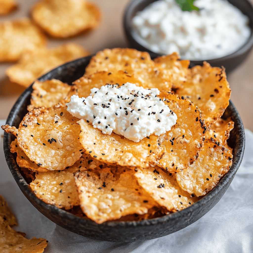 cottage cheese chips crispy golden snack